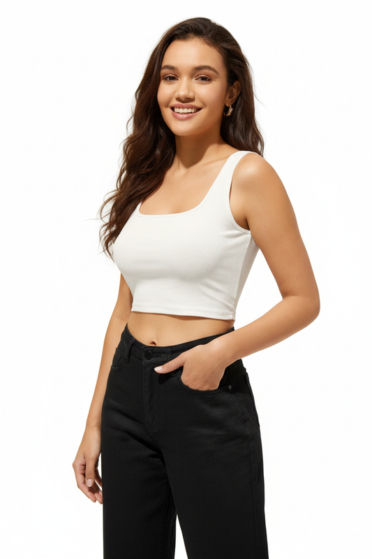 White Crop Top