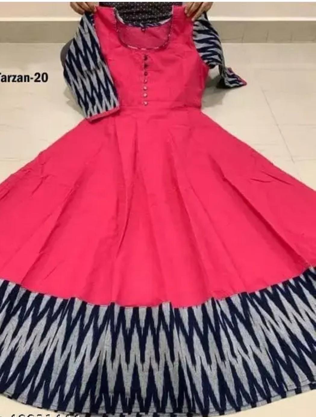 Women Solid Cotton Gown – Red | Comfortable Everyday Wear
