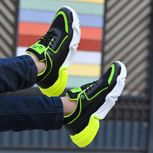 Green Sport Shoes | Men's Flexible & Cushioned Sports Shoes