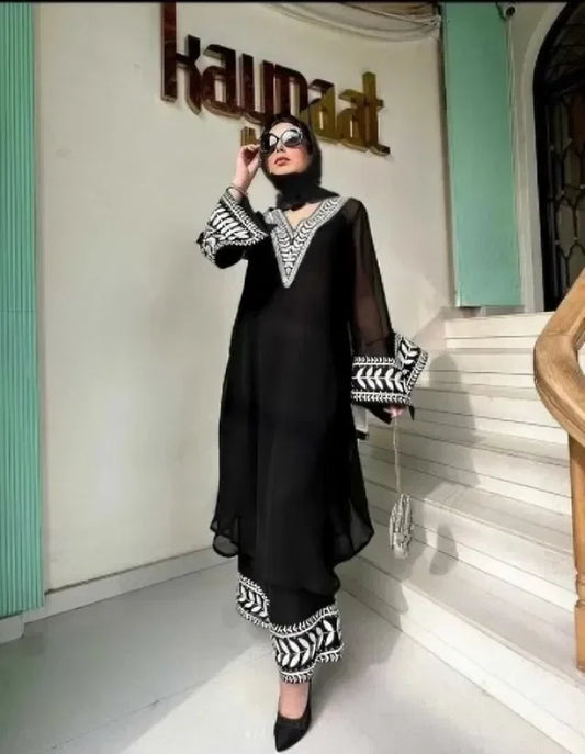 Midnight Black Kurta Set | Premium Ethnic Wear for Women