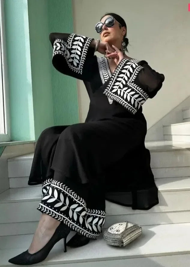 Midnight Black Kurta Set | Premium Ethnic Wear for Women