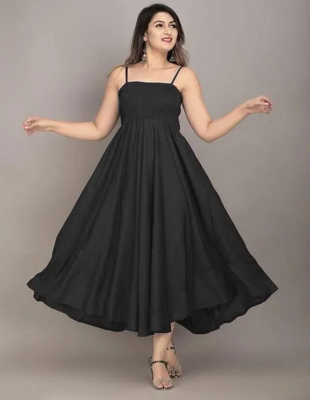 Women's Maxi Black Full Length Dress