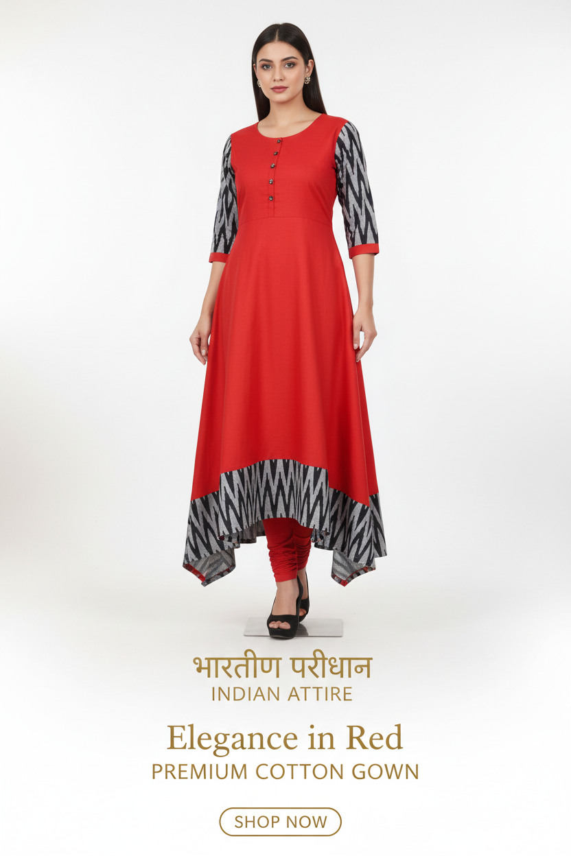 Women's Red Gown - Product Banner